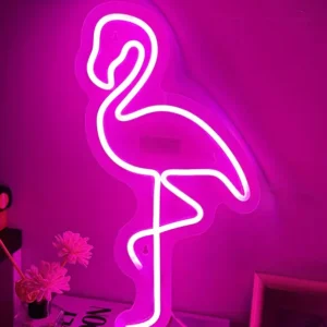 Neon LED Różowy Flaming - dekoracja, która rozświetli każde wnętrze